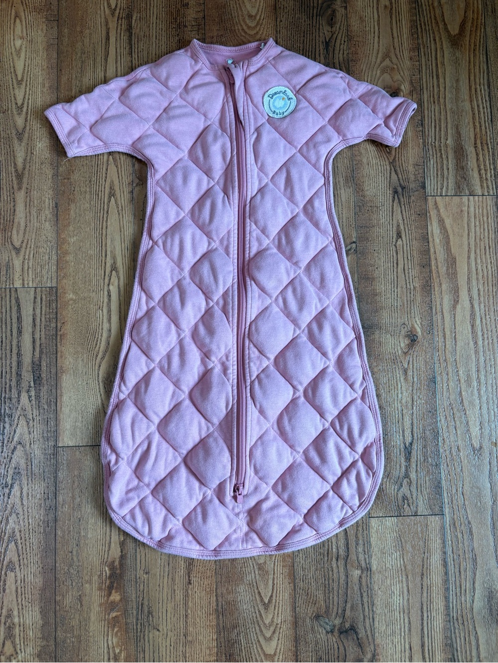Pink Quilted Short-Sleeve Baby Sleep Sack by (Unknown)